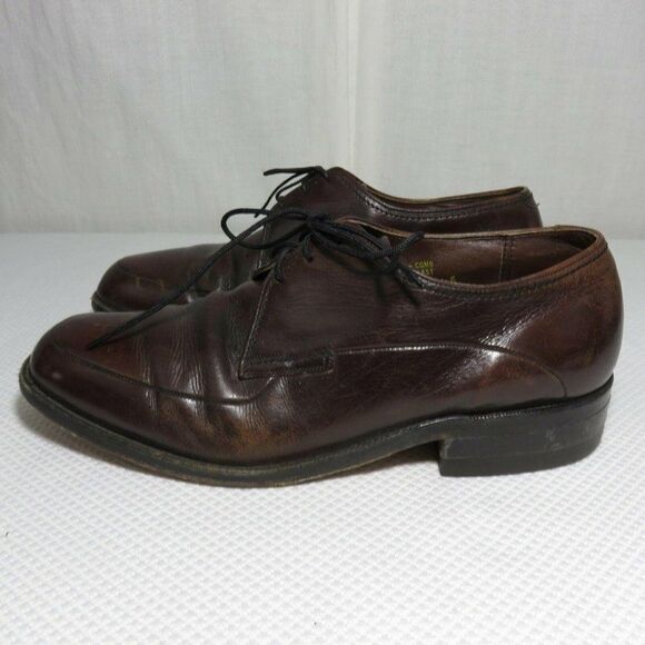 Freeman Free-Flex Mens Dress Oxford Shoes Size 8 EE Extra Wide Brown Leather - Picture 6 of 11